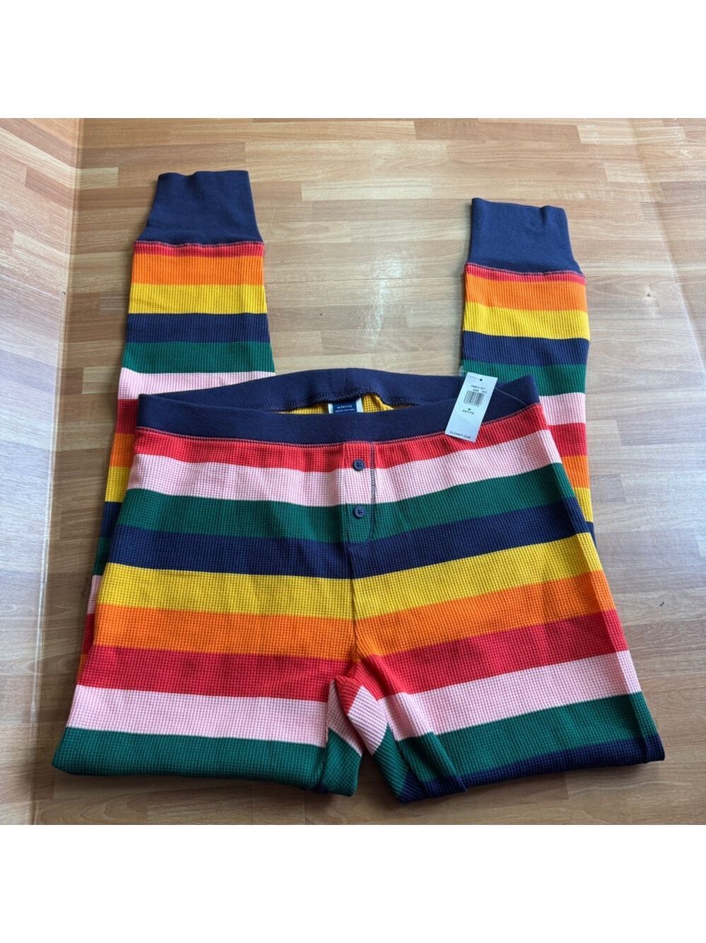 Rainbow bottoms size medium petite nwt pajamas rainbow brite costume